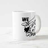 We houden van pizza's - Pizzaliefde - ASL ILY Obse Grote Koffiekop (Voorkant rechts)