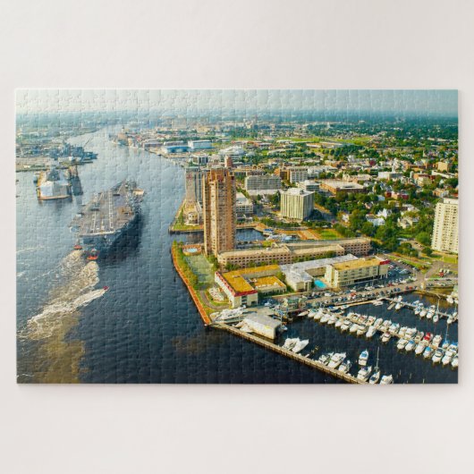 We houden van Portsmouth Virginia. Legpuzzel (Horizontaal)