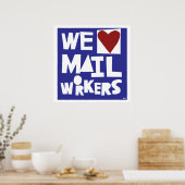 We houden van postarbeiders poster (Keuken)