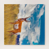 We houden van Prong Horn Deer Wyoming. Legpuzzel (Horizontaal)