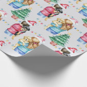 We houden van puppies Christmas Cadeaupapier (Hoek)