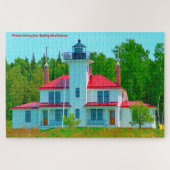 We houden van Raspberry Island Wisconsin. Jigzaag Legpuzzel (Horizontaal)