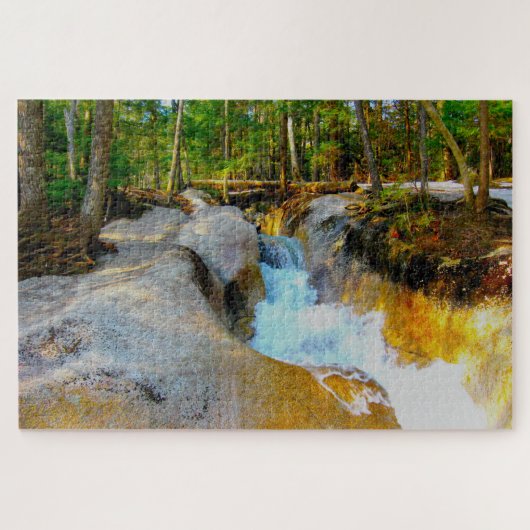 We houden van Rushing Water Gorge New Hampshire Legpuzzel (Horizontaal)