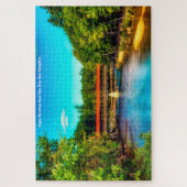 We houden van Saco River New Hampshire Jigzaag Puz Legpuzzel (Verticaal)