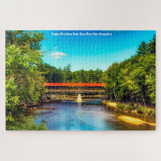 We houden van Saco River New Hampshire legpuzzel (Horizontaal)