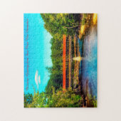 We houden van Saco River New Hampshire legpuzzel (Verticaal)