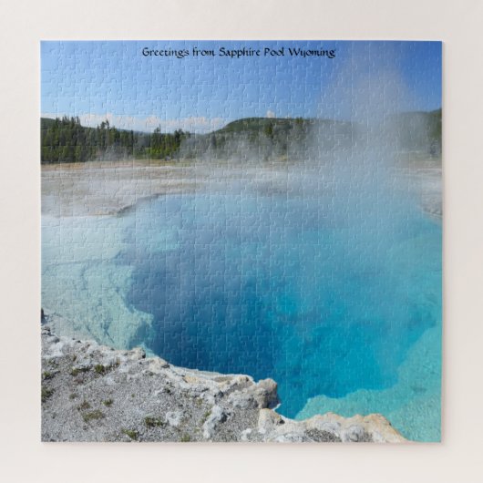 We houden van saffierpool Wyoming Jigzaag Puzzle Legpuzzel (Verticaal)