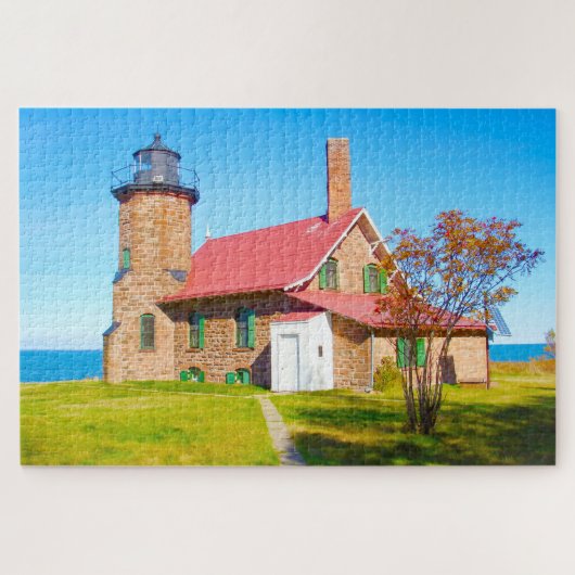 We houden van Sand Island Wisconsin. Legpuzzel (Horizontaal)