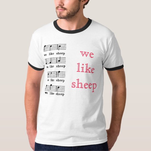 We houden van schapen t-shirt (Voorkant)