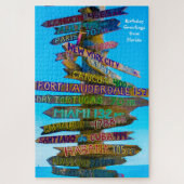 We houden van Sign Posts in Florida Jigzaag Puzzle Legpuzzel (Verticaal)