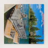 We houden van Snake River Ferry Wyoming. Jigzaag P Legpuzzel (Horizontaal)