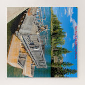 We houden van Snake River Ferry Wyoming. Jigzaag P Legpuzzel (Horizontaal)