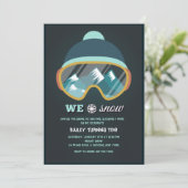 We houden van sneeuwuitnodiging kaart (Staand voorkant)