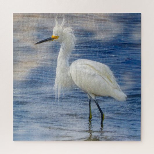 We houden van Snowy Egrets in Florida Legpuzzel (Verticaal)