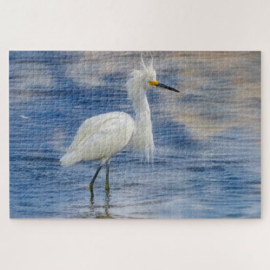 We houden van Snowy Egrets in Florida Legpuzzel (Horizontaal)