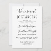 We houden van sociale afstand op onze uitgestelde  kaart (Voorkant)