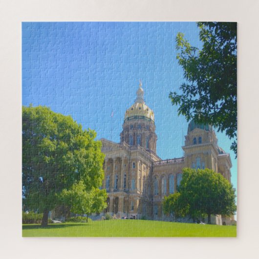 We houden van staatskapitol Des Moines Iowa. Legpuzzel (Verticaal)