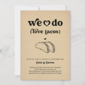 We houden van Tacos Couples Trouwdouche Verloving Kaart (Voorkant)
