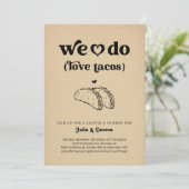 We houden van Tacos Couples Trouwdouche Verloving Kaart (Staand voorkant)