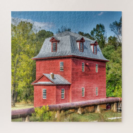 We houden van The Big Otter Mill Virginia. Legpuzzel (Verticaal)