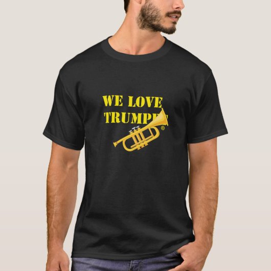 We houden van trompet t-shirt (Voorkant)
