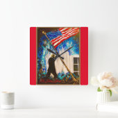 We houden van Trump Clock Vierkante Klok (Huis)