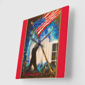 We houden van Trump Clock Vierkante Klok (Hoek)