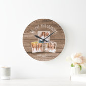 WE HOUDEN VAN U GRANDPA Custom Photo Fathers Day Grote Klok (Huis)