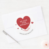 We houden van uw verwijzingen Medisch Ronde Sticker (Envelop)