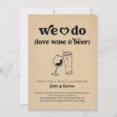 We houden van Verloving voor wijn- en bierkoppels Kaart (Voorkant)