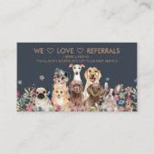 We houden van verwijzingen, Floral Dog Print Visitekaartje (Voorkant)