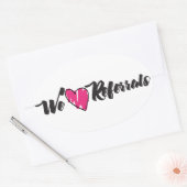 We houden van verwijzingen ovale sticker (Envelop)