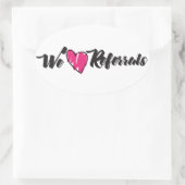 We houden van verwijzingen ovale sticker (Tas)