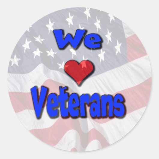 "We houden van veteranen" Stickers (Voorkant)