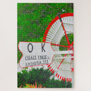 We houden van Vintage Windmills Iowa. Legpuzzel