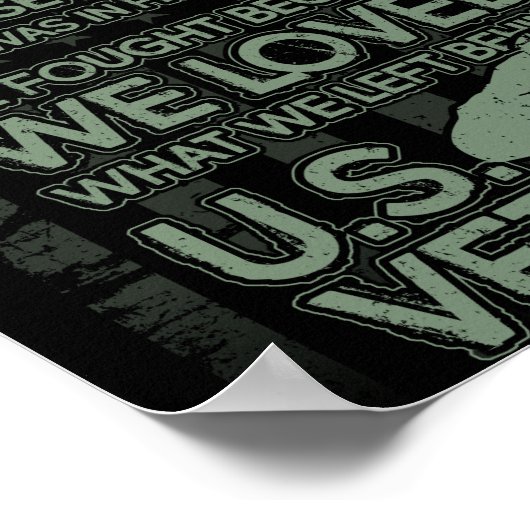 We houden van wat we achterlieten achter Veteran T Poster (Hoek)