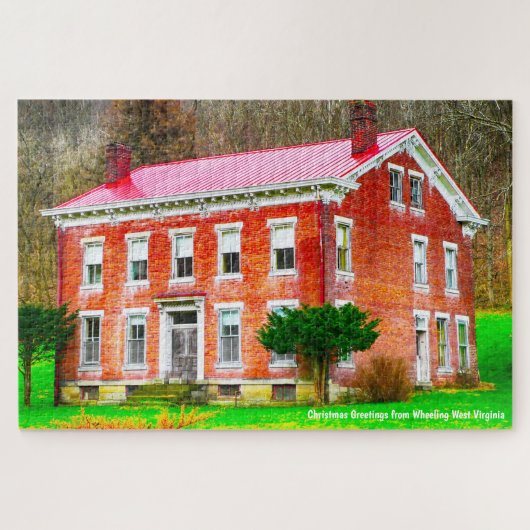 We houden van Wheeling West Virginia. Legpuzzel (Horizontaal)
