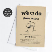 We houden van wijnkoppels bruiloft douche Verlovin Kaart