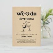We houden van wijnkoppels bruiloft douche Verlovin Kaart (Staand voorkant)