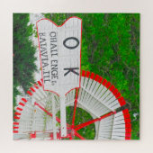 We houden van  windmolens Iowa. Legpuzzel (Horizontaal)