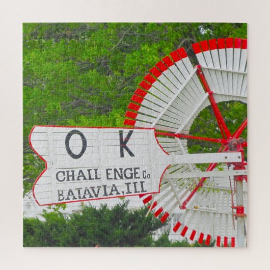 We houden van  windmolens Iowa. Legpuzzel (Verticaal)