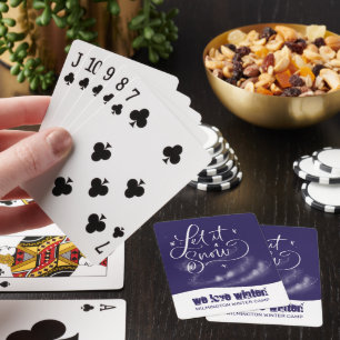 We houden van Winter! Fun Snowy Night-speelkaarten Pokerkaarten