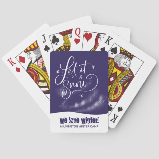 We houden van Winter! Fun Snowy Night-speelkaarten Pokerkaarten (Achterkant)