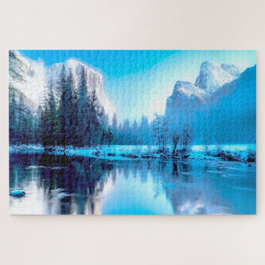 We houden van winter in Yellowstone. Legpuzzel (Horizontaal)
