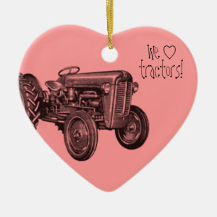 We houden van woltractoren keramisch ornament