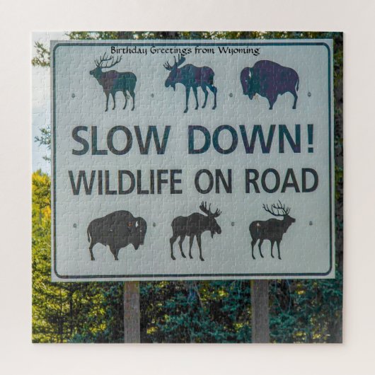 We houden van Wyoming. Jigzaag Puzzle Legpuzzel (Verticaal)