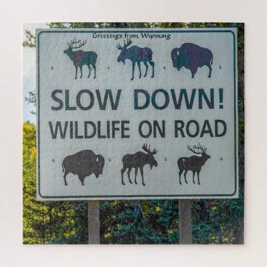 We houden van Wyoming. Jigzaag Puzzle Legpuzzel (Verticaal)