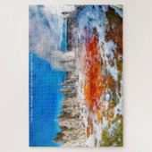 We houden van Yellowstone National Park Jigzaag Pu Legpuzzel (Verticaal)