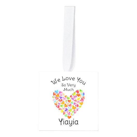 We houden van Yiayia 2 Foto Cube Ornament (Voorkant)