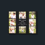 We houden van You Grandpa & Grandma Photo Collage  Canvas Afdruk<br><div class="desc">We houden van opa & opa Foto Collage. 8 foto's. Aanpassen. Zwarte achtergrond. Canvas.</div>